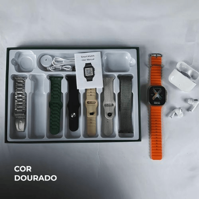WS80 ULTRA 2 | +Fone bluetooth | Kit 7 pulseiras | Toque duplo | Segunda geração