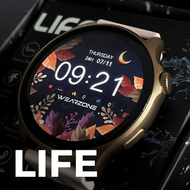 LIFE SMARTWATCH A PROVA D'ÁGUA 1 ATM AMOLED | BATERIA DE LONGA DURAÇÃO| 100 MODOS DE ESPORTES