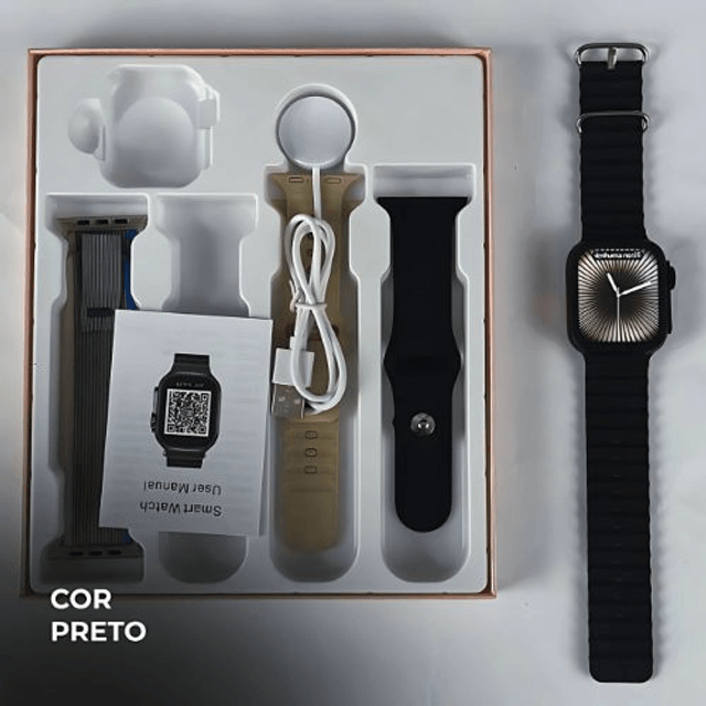 WS26 Ultra 2 mini 44mm | 4 pulseiras | Acabamento premium | Dual touch