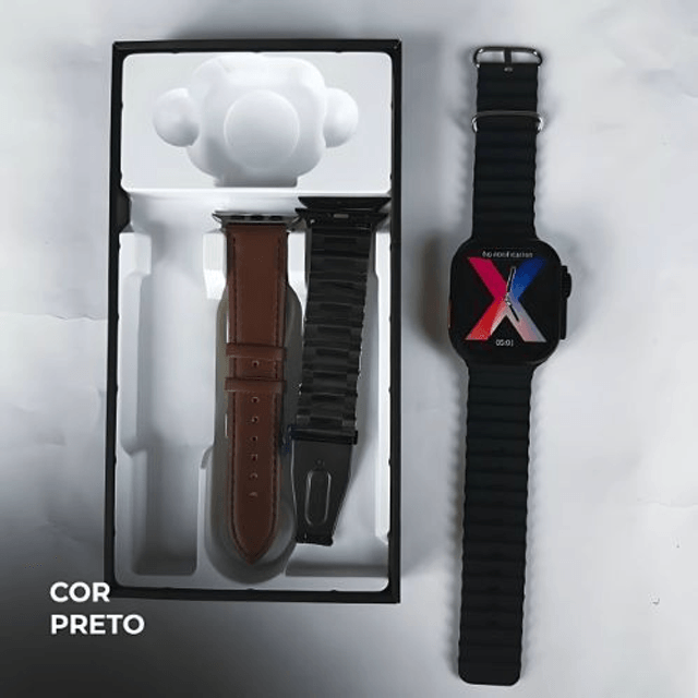 WS-79 ULTRA 2 | Kit 3 pulseiras | Pulseira de Couro e Metal | Segunda geração