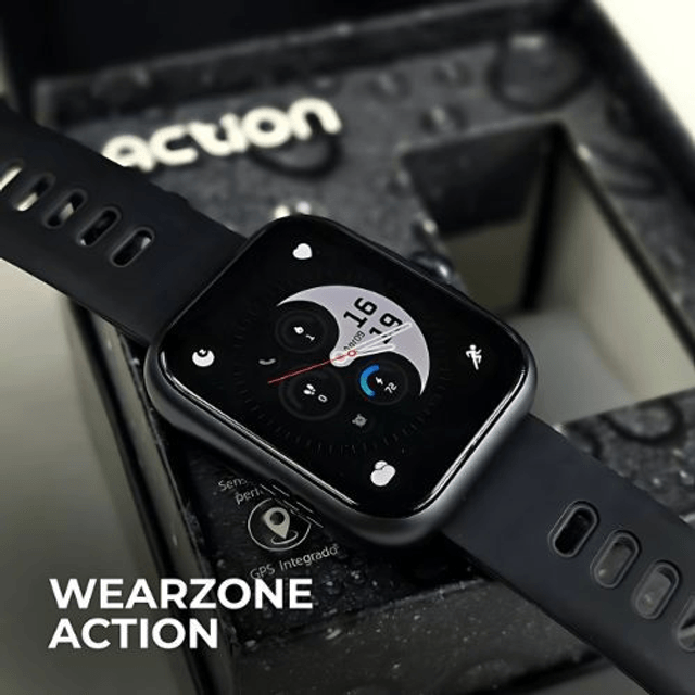 ACTION WEARZONE | Smartwatch Esportivo | A PROVA D'ÁGUA, GPS integrado e 7 Dias de Bateria