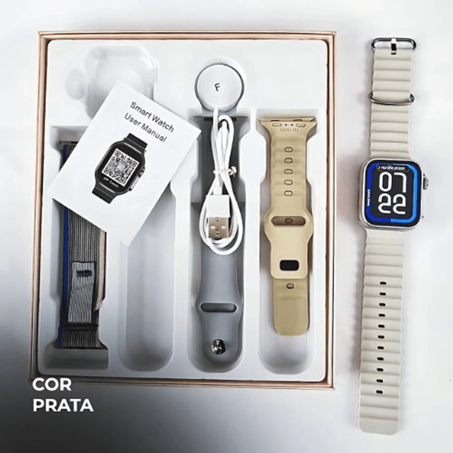 WS26 Ultra 2 mini 44mm | 4 pulseiras | Acabamento premium | Dual touch